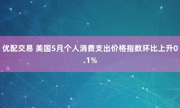 优配交易 美国5月个人消费支出价格指数环比上升0.1%